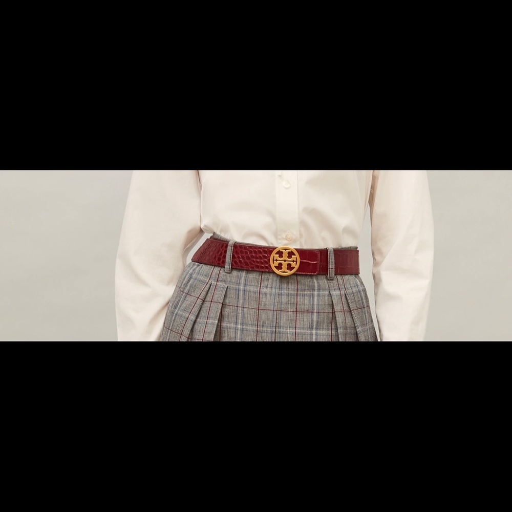 ✨NEW✨Tory Burch 1 1/2" EMBOSSED DOUBLE 'T' BELT